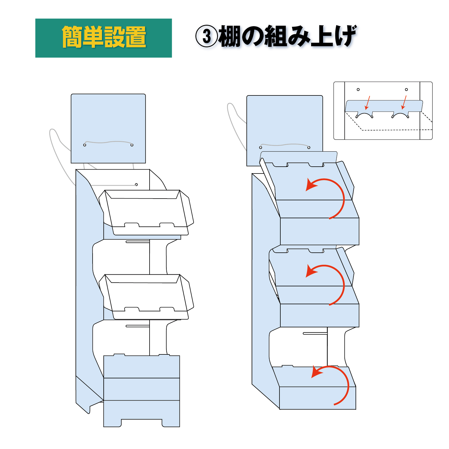 ネコポスで送れるハンガー什器｜省スペース＆送料削減を実現する販促什器の画像