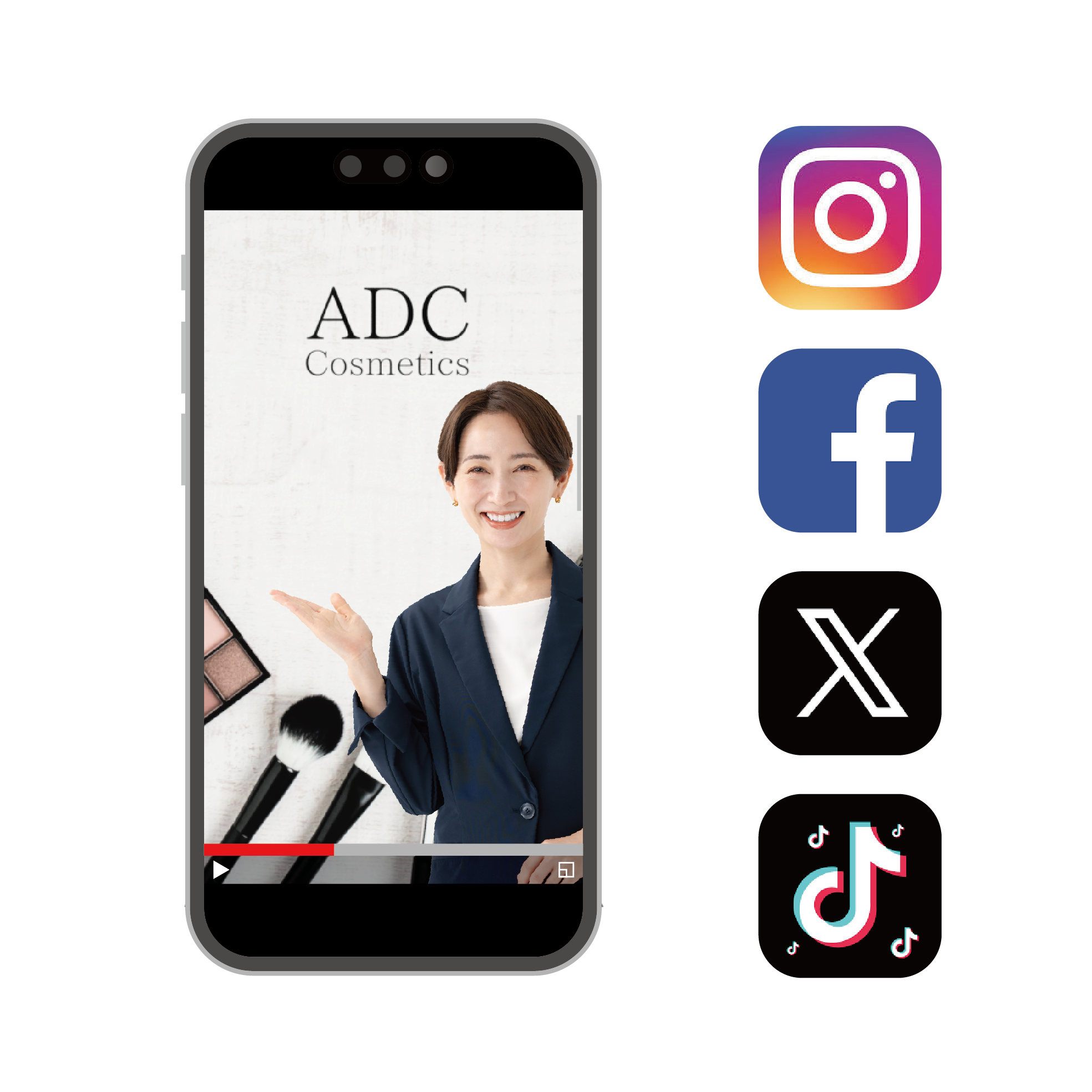 ライブ配信用、即席スタジオボード